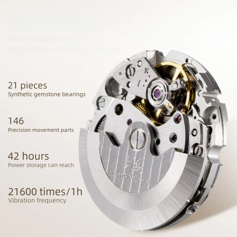 Orologio da uomo Shanghai Jungfrau Orologio meccanico automatico con tre diamanti Orologio tutto in oro Orologio con zaffiro 23-8205-GDGD