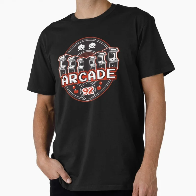 

80's Retro Pixel Screen Cartoon Space Invaders 0601 Arcade Gift T Shirt Old school games Graphic Clothes US Size Tops S-6XL