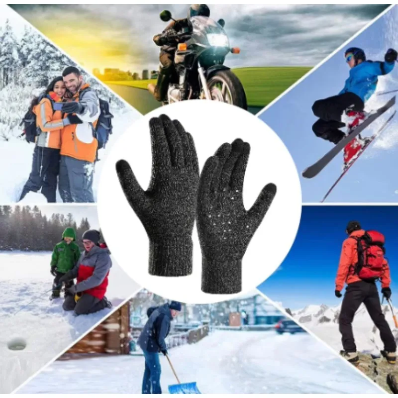 Winter Heating Gloves Hand Warmer Touch Screen Outdoor Cycling Skiing Backpack Hiking Cycling Camping Gloves Article Accessories