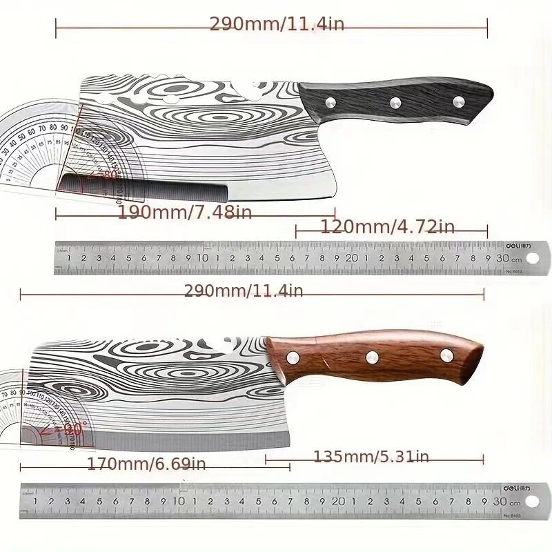 Nóż kuchenny, domowy nóż do krojenia, nóż do kości, nóż szefa kuchni do mięsa mielonego, stal nierdzewna L9195 — zdjęcie 6
