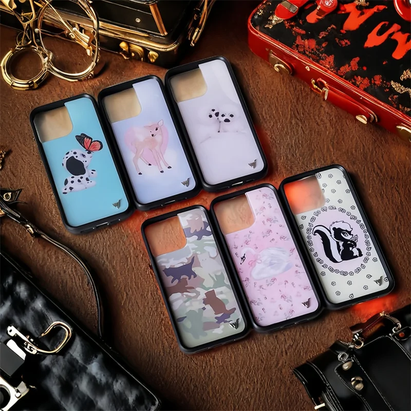 

Wildflower 3D Flower Swan Butterfly Cat wf Phone Cover for iPhone 16 15 14 13 12 Pro Max 16 Plus Swan Skunk Deer label wf Case