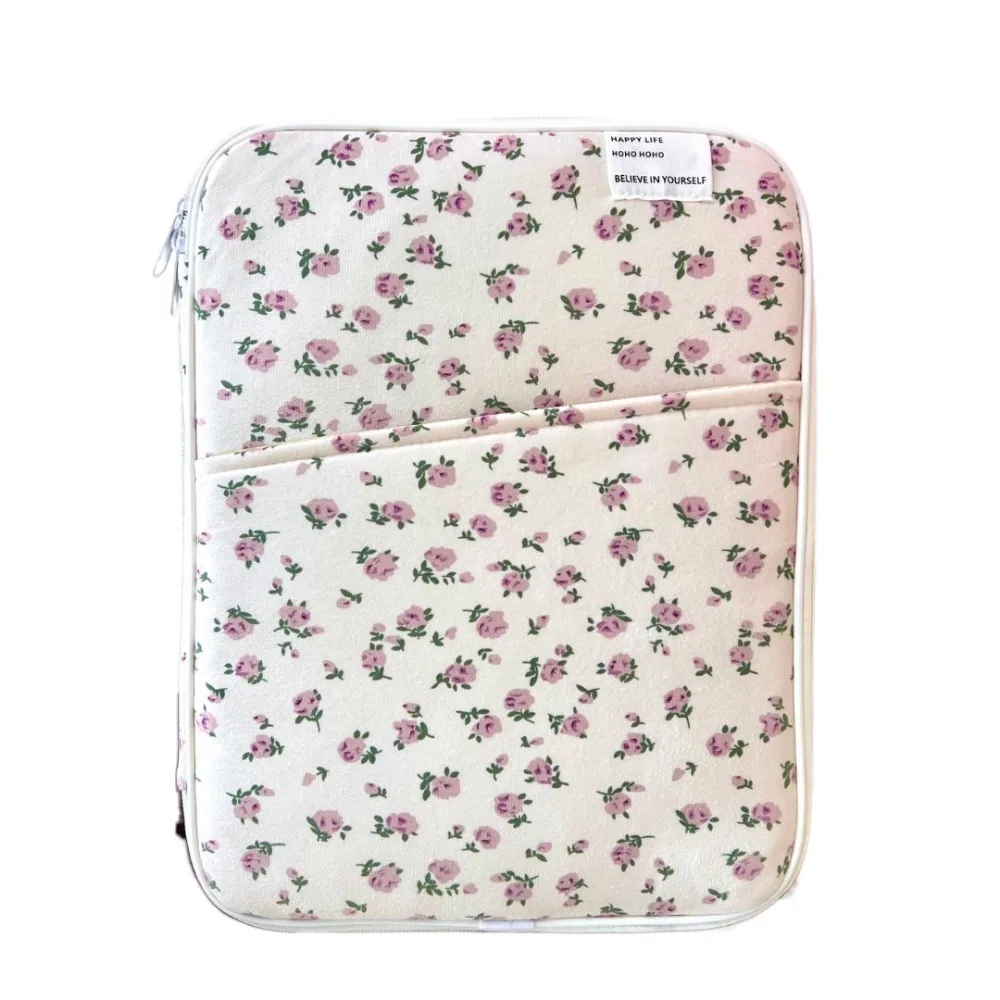 11/13 inch Laptop Sleeve Case Broken Flowers Large Capacity Notebook Cover Shockproof Ultra Thin Tablet Protective Pouch