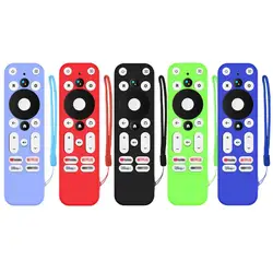 Covers For Onn Androids TV 2K FHD Streaming Stick Remote Anti-Slip Shockproof Protective Silicone Case with Lanyard