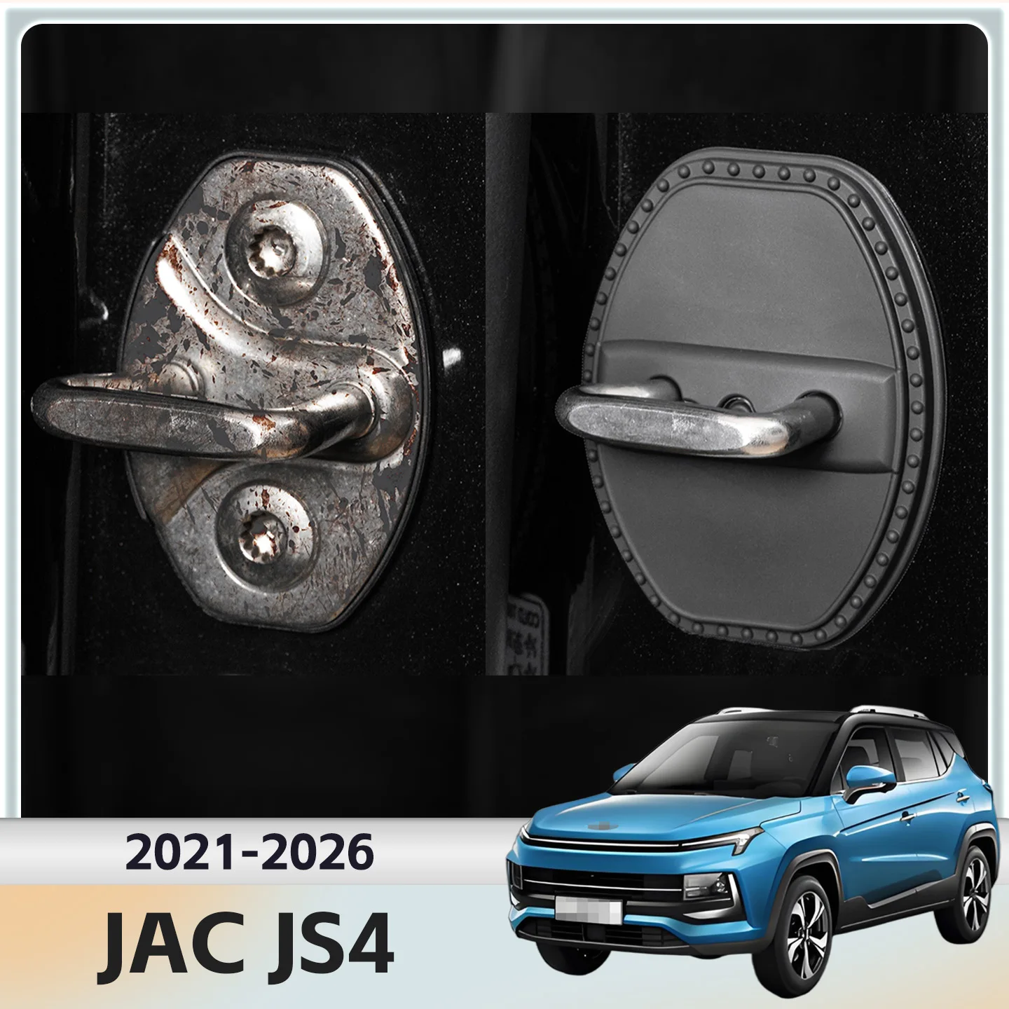 

2/4Pcs Silicone Car Door Lock Cover Protective Decoration Case For JAC JS4 2021 - 2026