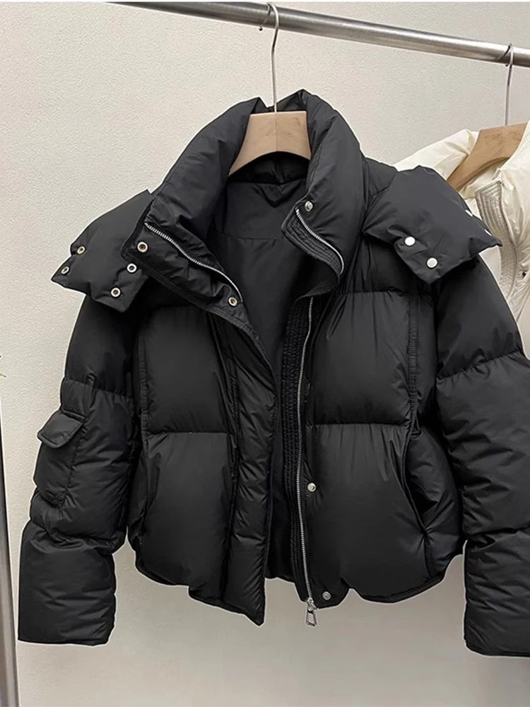 Damen Weinrote Parka-Jacke, Mantel, modisch, warm, langärmelig, Hoodies, Mantel, Vintage, Harajuku, gepolsterte Jacke, Winter, 2000er-Jahre-Kleidung