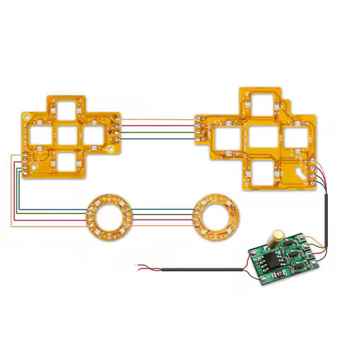 Game Handle Modification LED Board Repair Parts Game Handle Welding Light Panel Replacement Accessories for PS4 Controller