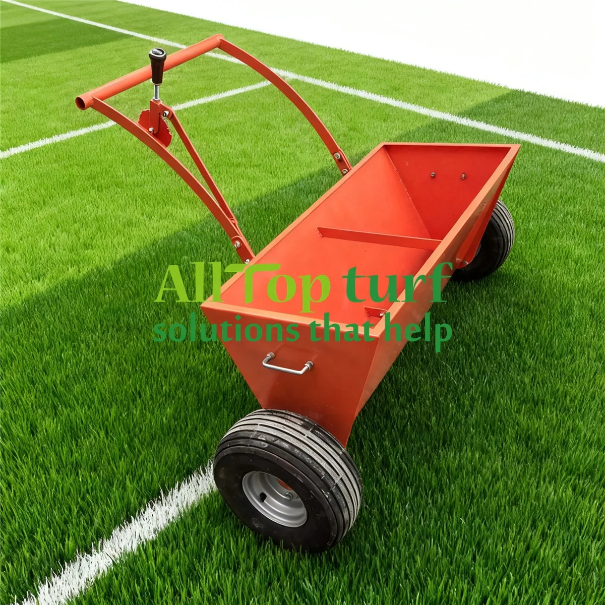 ALLTOP TURF Sand&Rubber Dropper Machine  for Spreading Infill(sand and Rubber Granules) on Artificial Grass Working Width 100cm