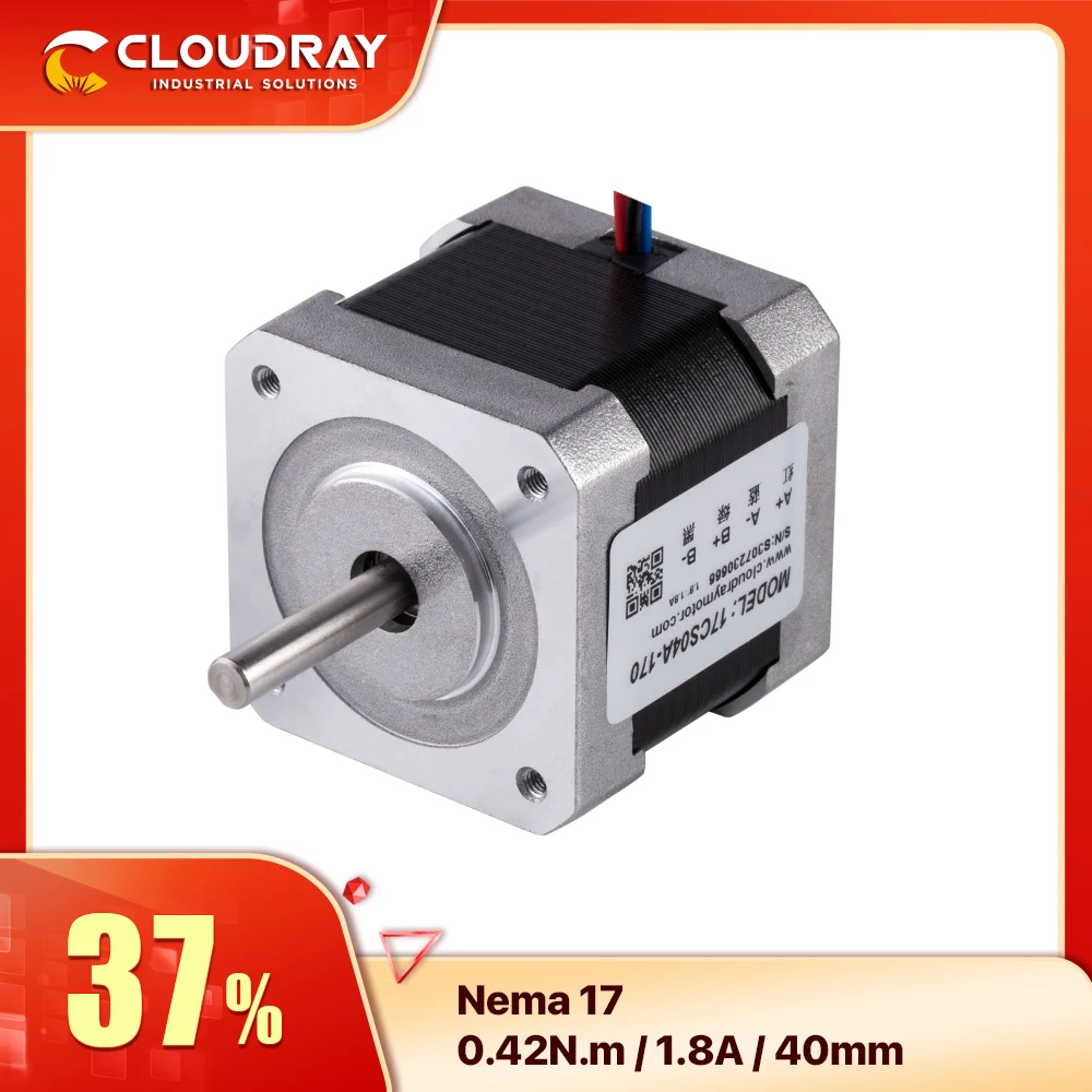 Cloudray Nema 17 Stepper Motor 40mm 42Ncm 1.7A 2 Phase Stepper Motor for CNC 3D Printer Engraving Milling Machine