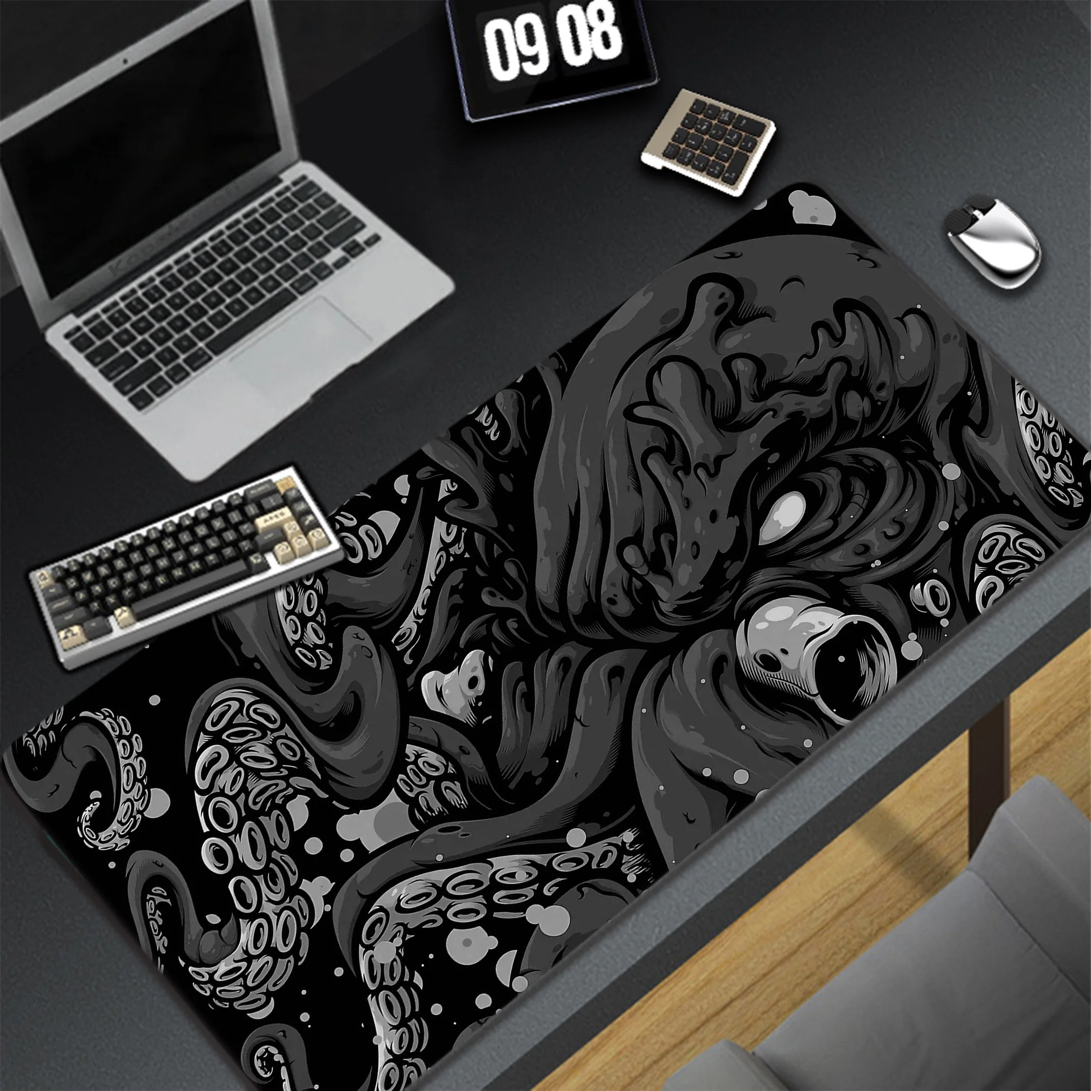 

Oni Octopus Monster Anti-slip Large Mousepad Notebook Office Mouse Pad Gaming Carpet Locking Edge Mouse Mat Game Keyboard Pads