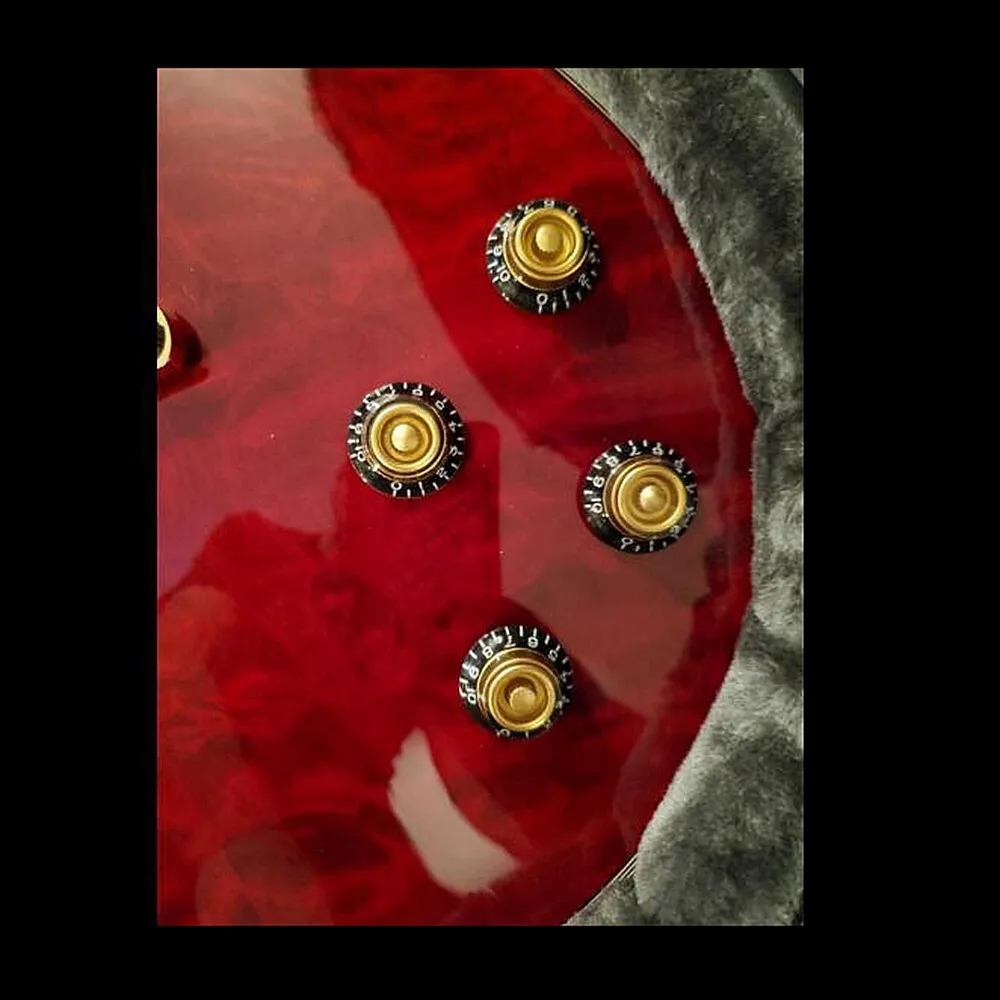 

4 шт., ручки для электрогитары, бас-гитара, цилиндр, ручки управления, черные с золотом