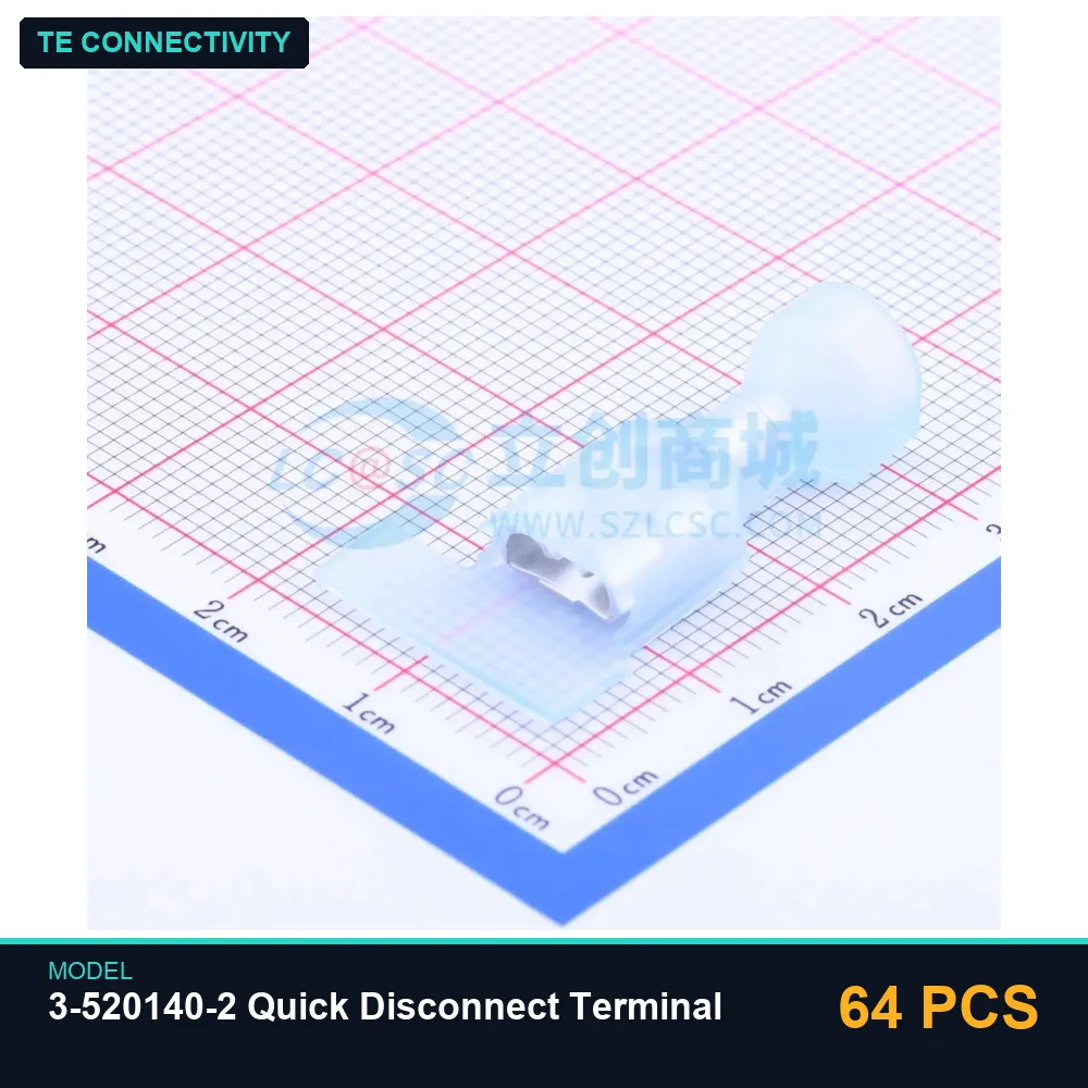 64 PCS TE Connectivity 3-520140-2 Quick Disconnect Terminal
