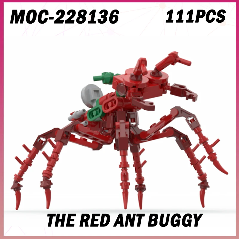 

111 шт. MOC-228136 машина насекомое DIY красный муравей багги строительный блок модель набор кирпичей креативные миниатюрные подарки