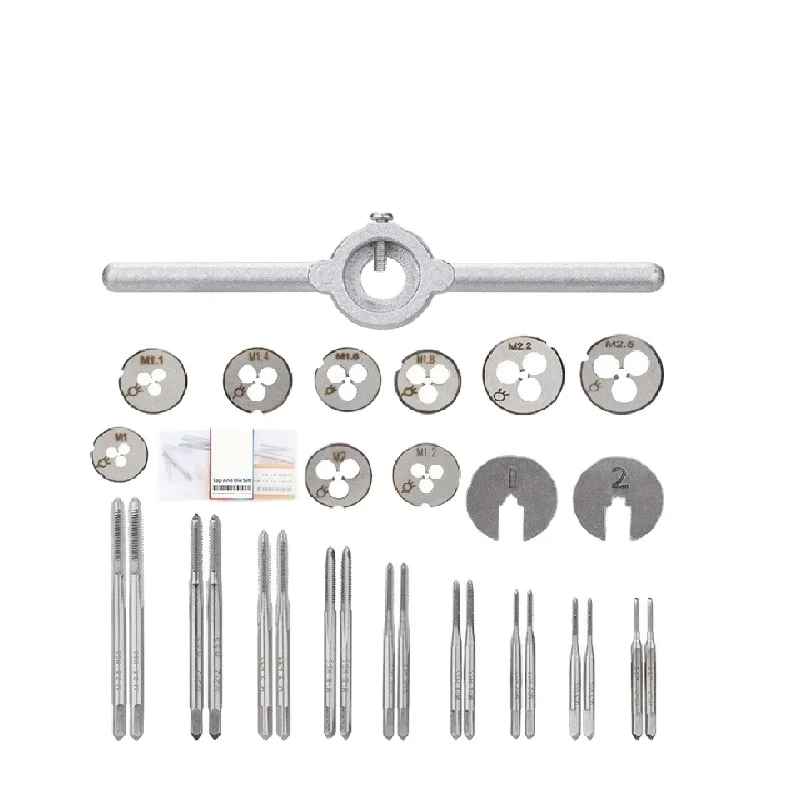 

31PCS/Set Metric M1 to M2.5 Screw Nut Thread Tap & Die Tool Set with Wrench Handle