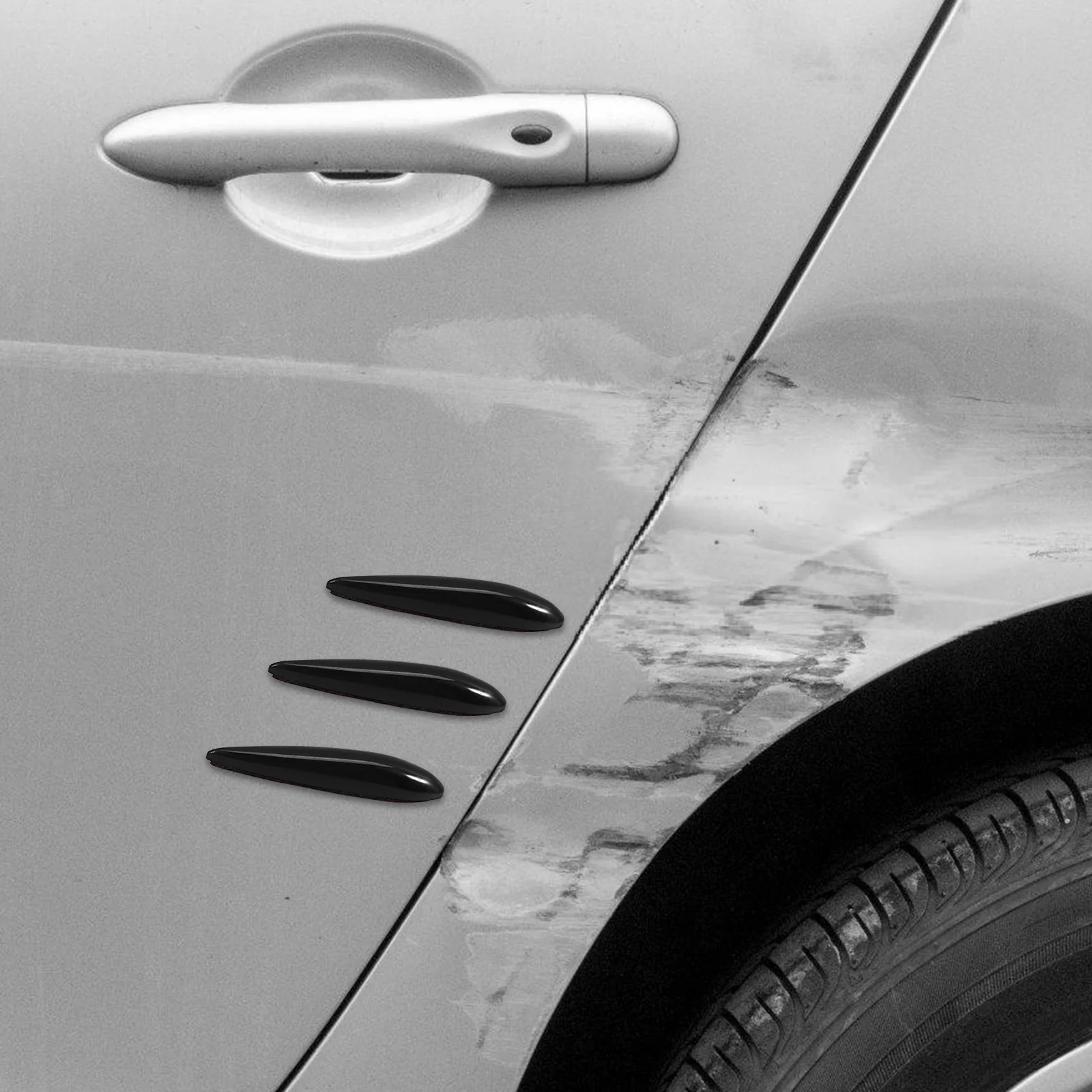 

12pcs Car Anti-collision Rubber Strips Bumper Protector Trim Trucks SUV Anti- Adhesive Body