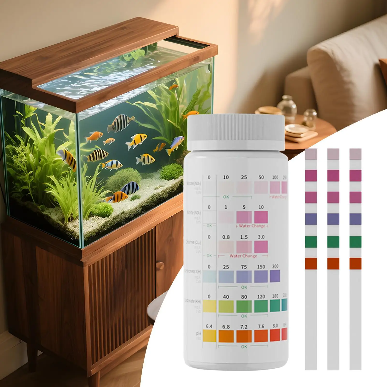 100Pcs Aquarium Tes…