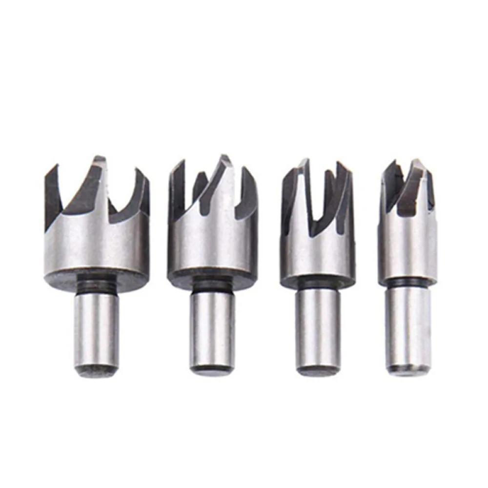 Titanium Coated Drill Bit Set Claw Cylindrical Wood Plug Cutter Hex Shank Countersink Carpentry Woodworking Hole Opener