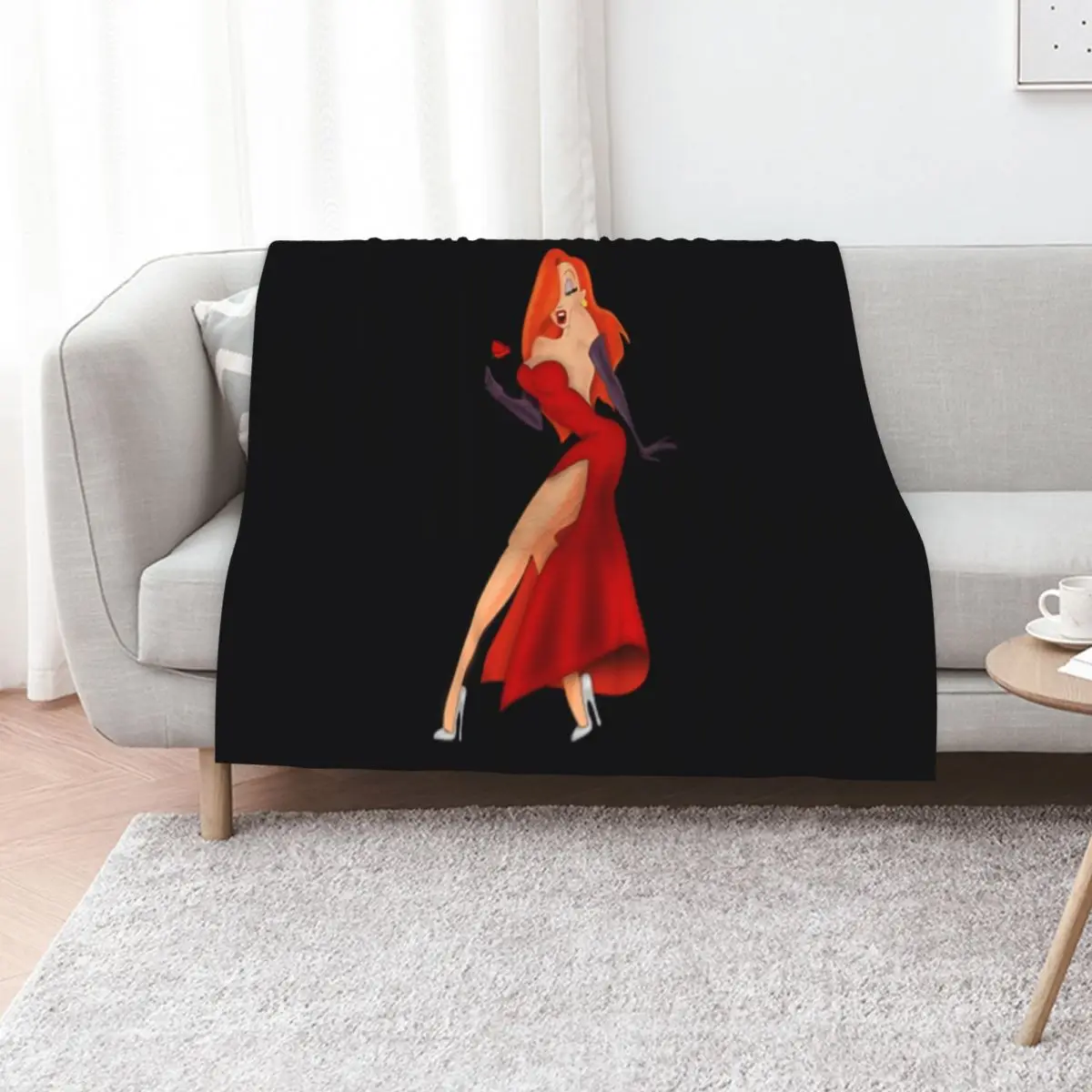 Jessica rabbit Throw Blanket Soft Bedroom Blanket for Night Sleeping