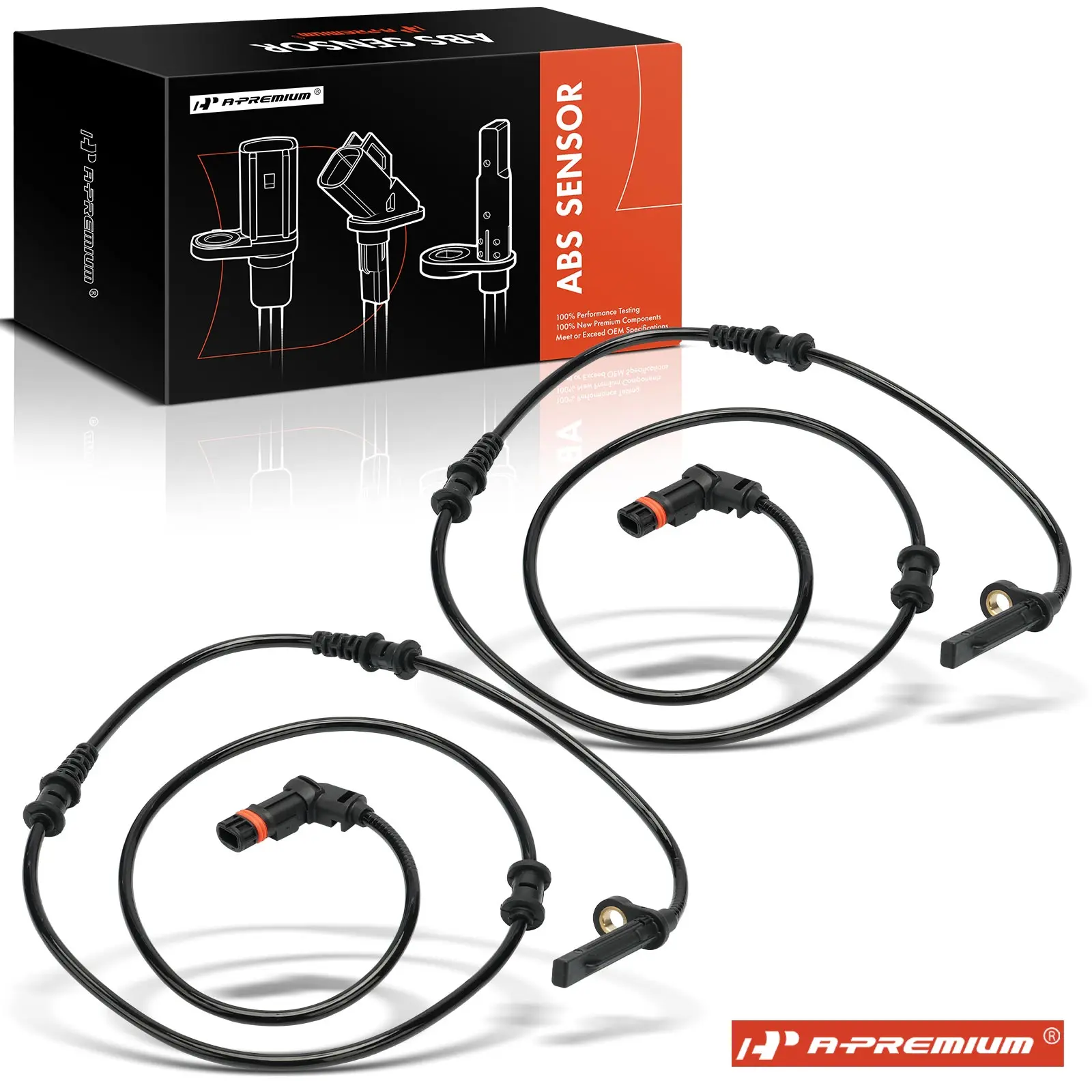A-Premium Front Driver & Passenger Side ABS Wheel Speed Sensor for Mercedes-Benz GLE350 2016-2018 GLE400 2016-2019 GLE300d ML250