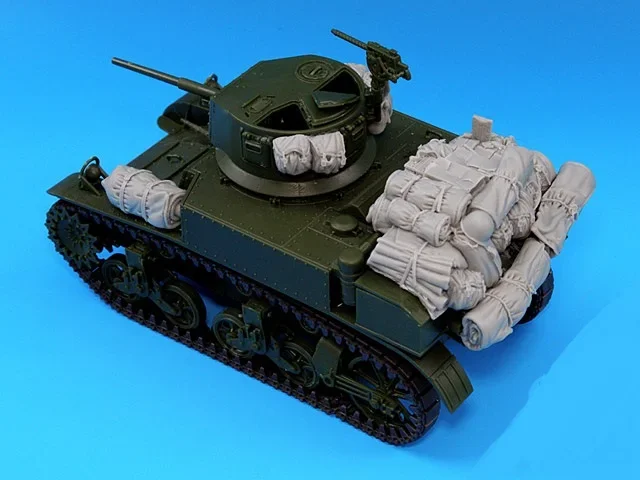 Resina Die-cast veículo blindado, modelo de peças Modificação, tanque sem pintura, Escala 1:35, M3A1