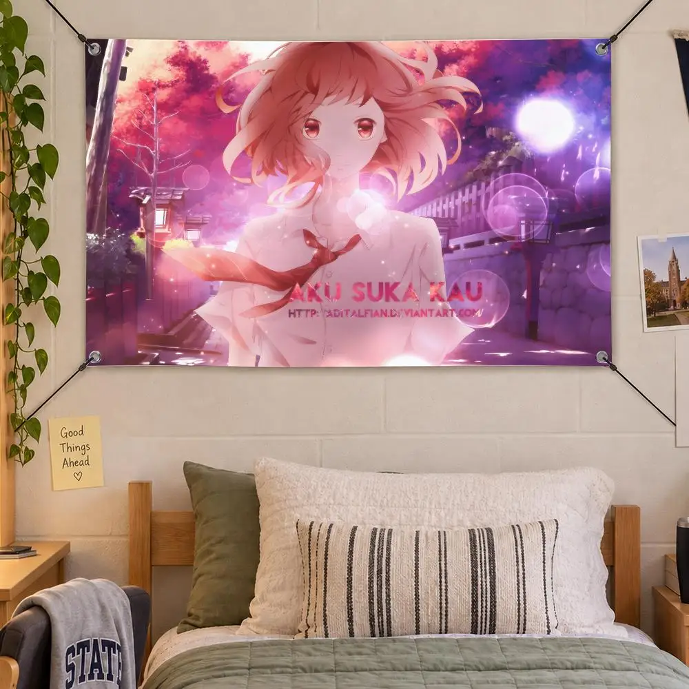 Anime Art Ao Haru Ride Flags Decorative Flag Banner Indoor Bedroom Dorm Gaming Room Wall Party Club Decor Fan Gift