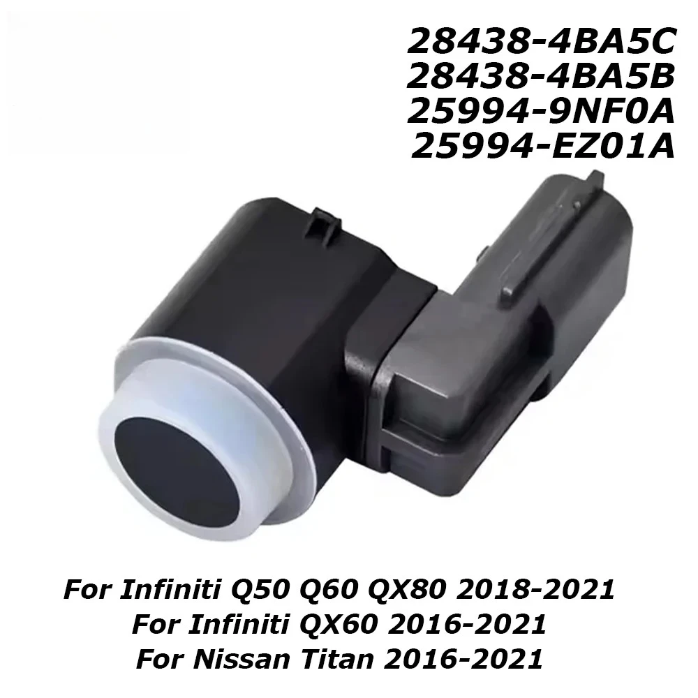 28438-4ba5c-25994-9nf0a-para-infiniti-q50-q60-qx60-qx80-2018-2019-2020-2021-nissan-titan-2016-2021-sensor-de-estacionamento-pdc-28438-4ba5b