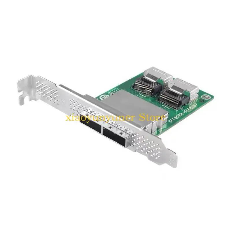 P9JB Double Small SFF 8088 ke SFF 8087 Konverter Adapter dengan PCI Mounting Bracket Berkinerja