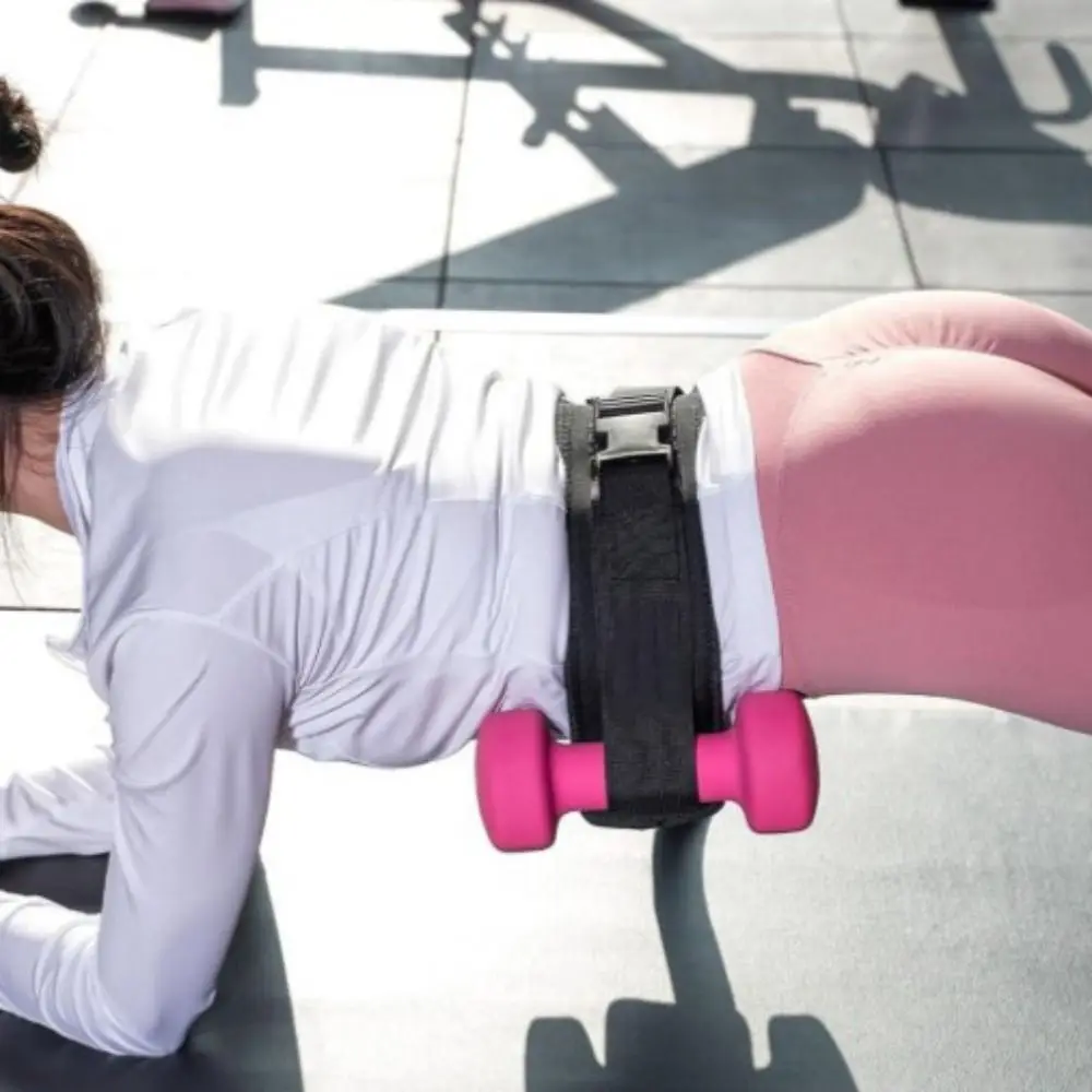 Cinturón de empuje de cadera fácil de usar, cinturón de entrenamiento de cintura ajustable de grado profesional, antideslizante, mejora la fuerza, ejercicio con cinturón para glúteos con mancuernas