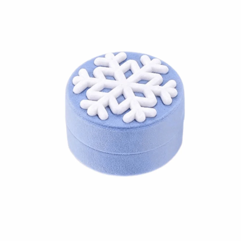 Wedding Christmas Jewelry Box Anti-collision Storage Crown Snowflake Bell Rings Box Romantic Portable Flannel Jewelry Organizer