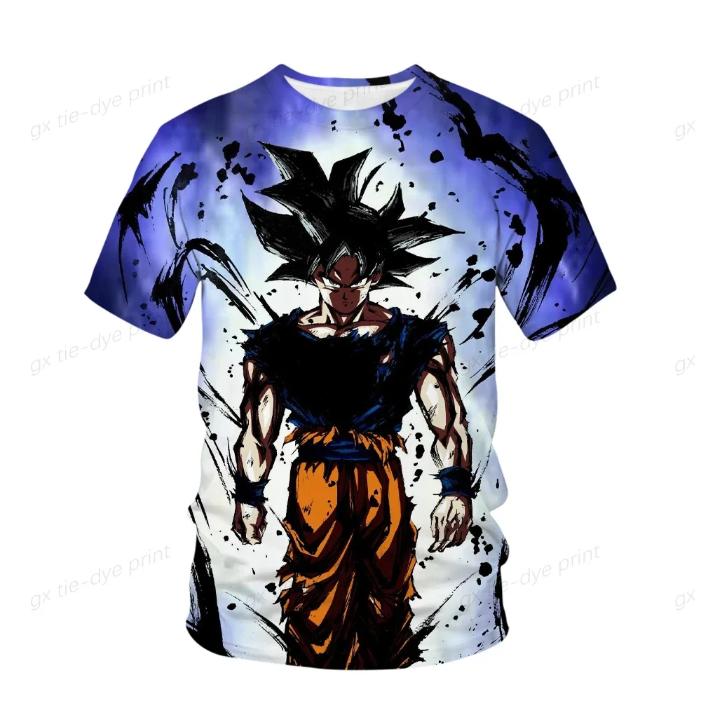 2024 Dragon Ball New Hot Man T-Shirt Cartoon Japanese Anime Summer Casual Short Sleeve Children Goku 3D Print T-Shirt Oversized