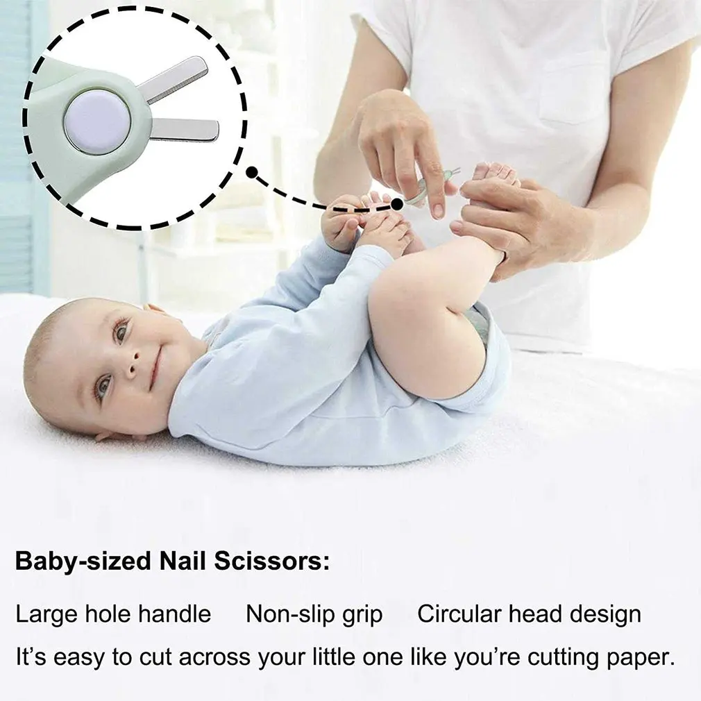 4pcs Newborn Baby Nail Scissor Care Tool Kid Safe Portable Clipper Trimmer Tweezer with Box Children Manicure Kit