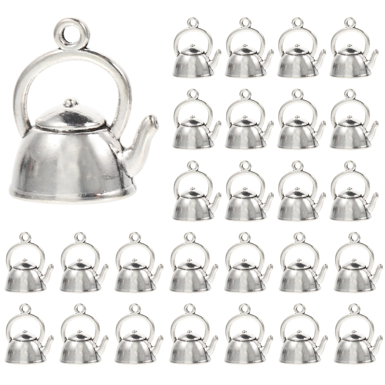 

50 Pcs Pendant Bracelet Kettle Unique Charm Jewelry Making Beads Necklace Pendants Teapot Design Charms Alloy Shape Child