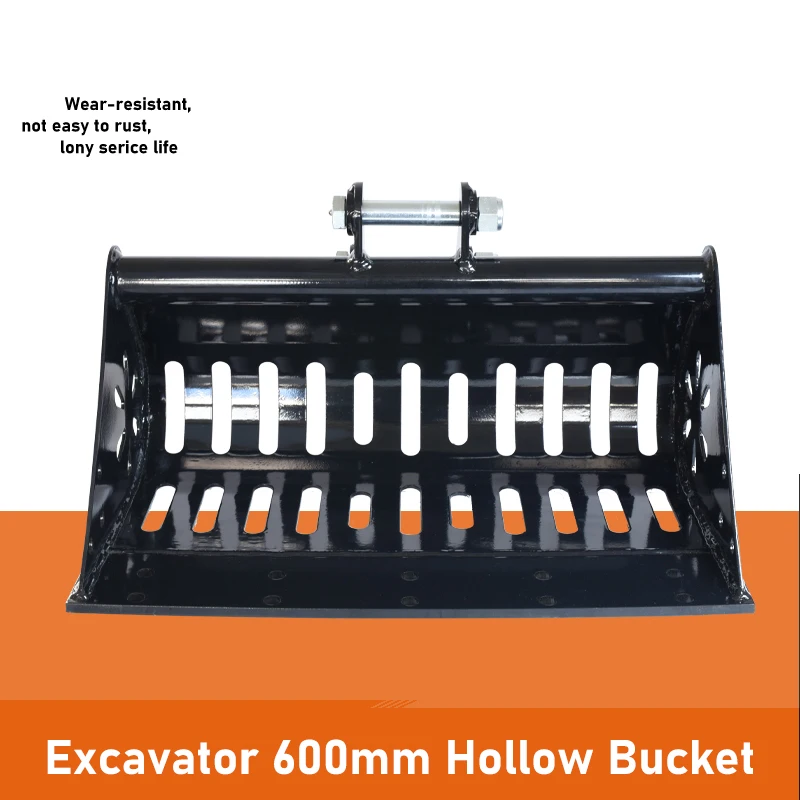 Mini Excavator 600mm Hollow Bucket, Small Digger Bucket, Small Excavator Bucket Accessories, Suitable For 1-3 Ton Mini Excavator