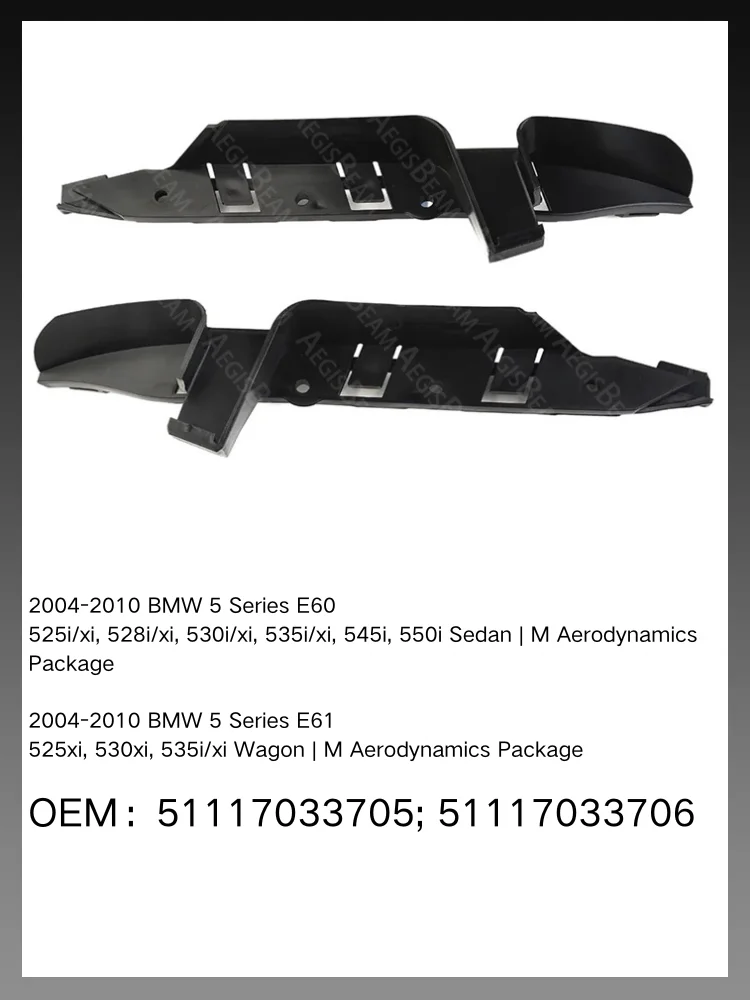 Soporte espaciador de soporte de retención de parachoques delantero para BMW 5 Series E60 525i 525xi 528i 528xi 530i 530xi 535i 535xi 545i 550i Sedan