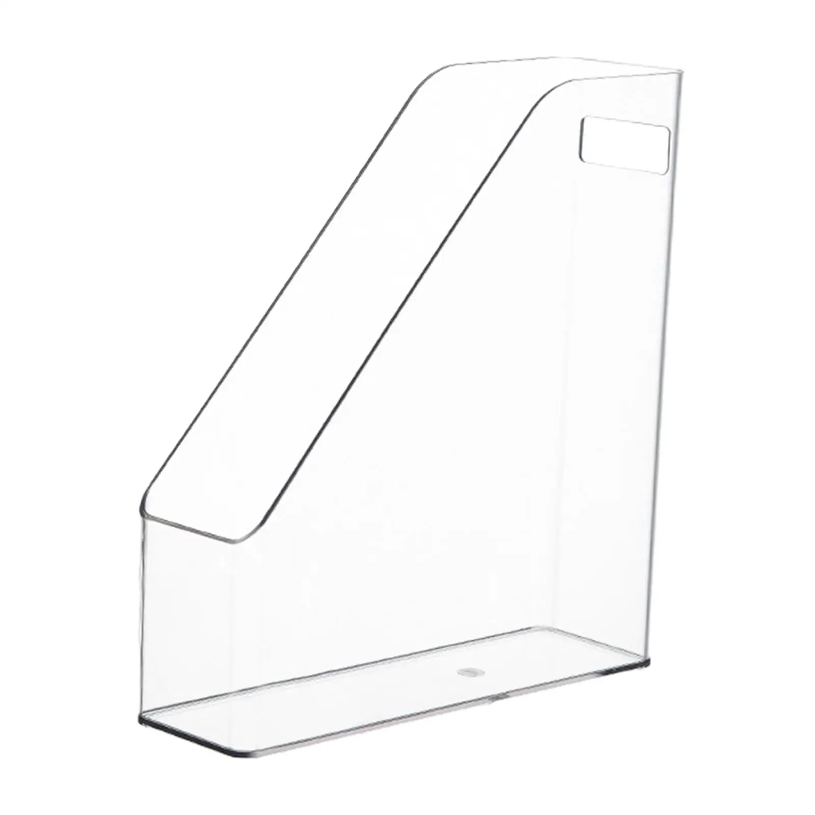 Vertical Slim Desktop Magazine File Holder with Integrated Handle 25x8x27cm Organization for Condo, Dorm Room Multifunctional