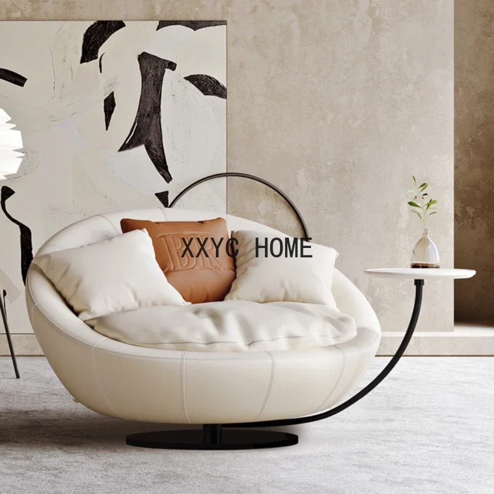 

Light Luxury Single Sofa Post-Modern Simple Rotating Leisure Chair Reception Recliner
