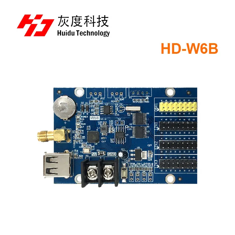 

Hot Sales HD-W6B USB+WIFI Single & Dual Color P10 LED video display control card Hot sales controller