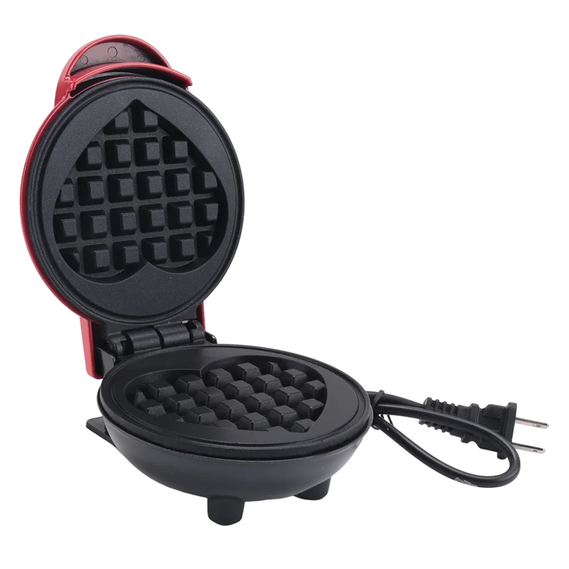 تخفيضات الصيف-صانع الوافل الكهربائية الصغيرة آلة وافل الإفطار فرن كعكة البيض عموم آلة البيض وعاء الوافل