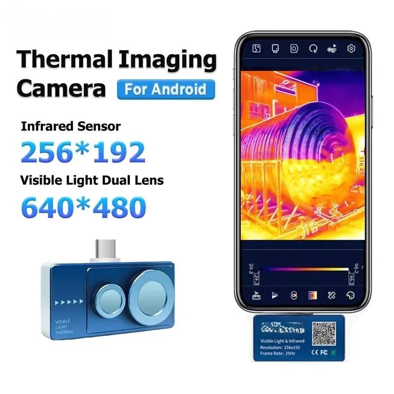 2026 hot sale for TOOLTOP T7Pro Visible 256x192 Thermal Imager Camera 25Hz Image Fusion Enhance Android IR Camera