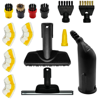 A07R For Karcher SC1 SC2 SC3 SC4 SC5 Steam Cleaner Tools Replacement Steam Round Brushes Nozzle Microfibre Cloths Set