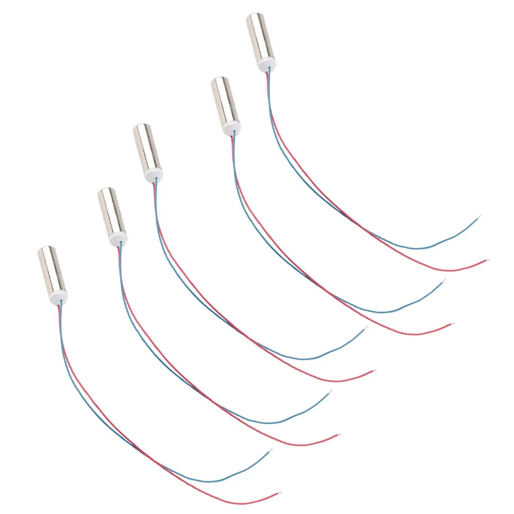 5pcs Durable Waterproof Coreless Vibration Motor 7x25mm 1-6V Vibrating Motor 14500rpm Miniature Motor For Electric Toothbrush