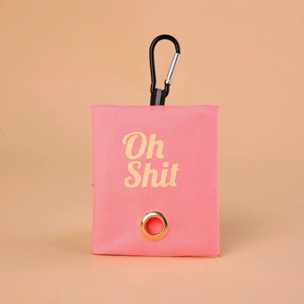 

New Dog Poop Garbage Bags Organizer Canvas Portable Waste Bag Holder Pets Supplies with Buckle Poop Bag Dispenser for Outdoor