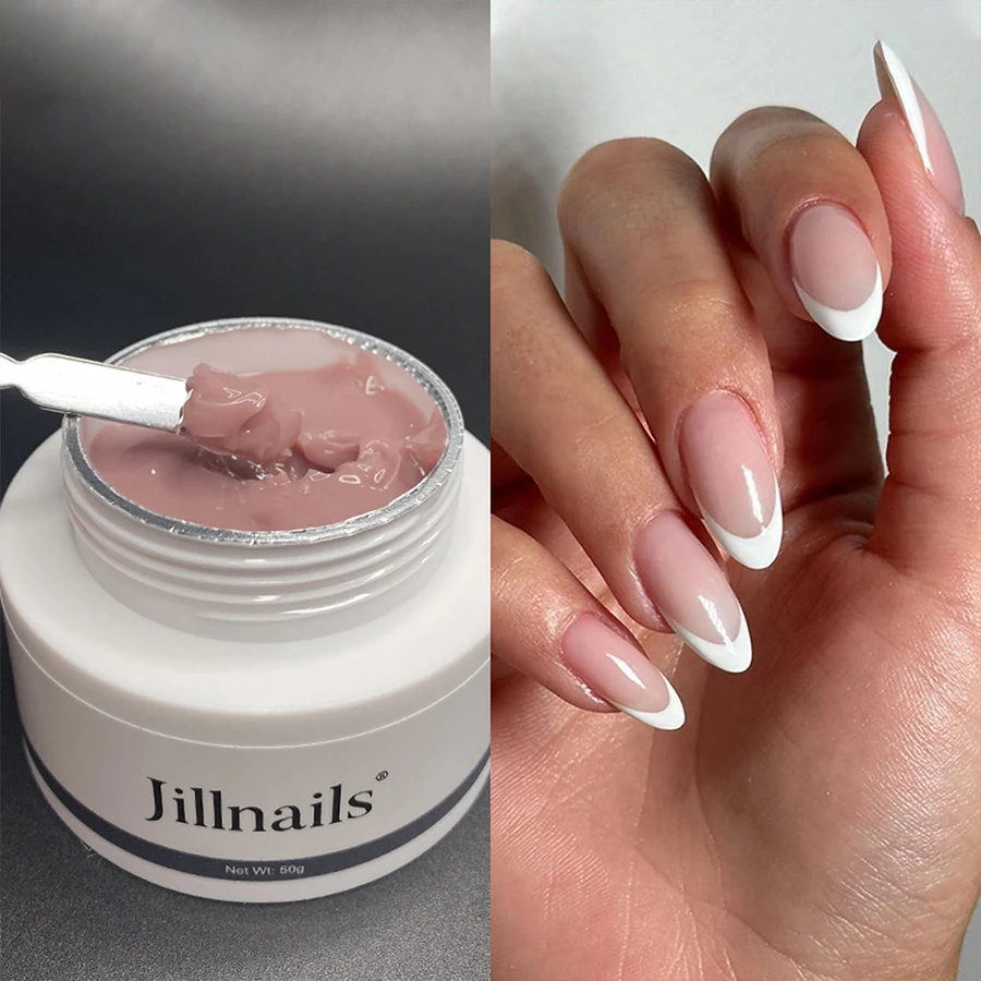 Jillnails Jelly Gel Nails Builder UV-Gel 50 g für Nagelverlängerung, harte, weiche Creme, UV-LED 50 ml