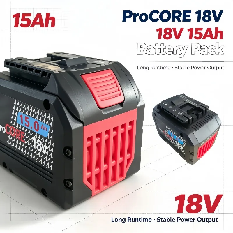 18V Draadloze Tool Batterij 15Ah, Procore Lithium Vervangende Batterij voor BAT618 GBA21700