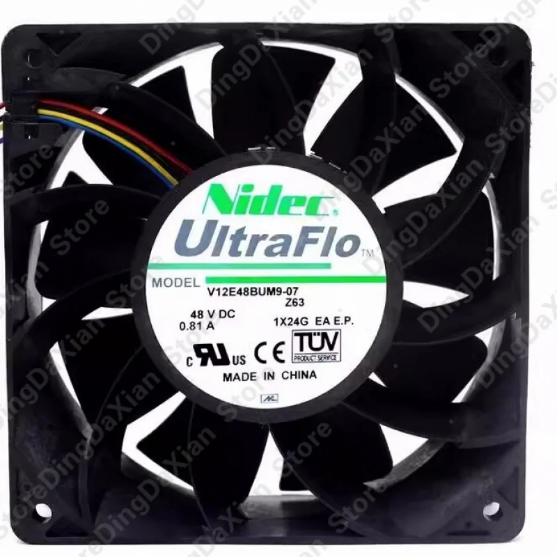 D 1PCS For Nidec V12E48BUM9-07 48VDC 0.81A 120*120*38MM 4-Wire Inverter Cooling Fan
