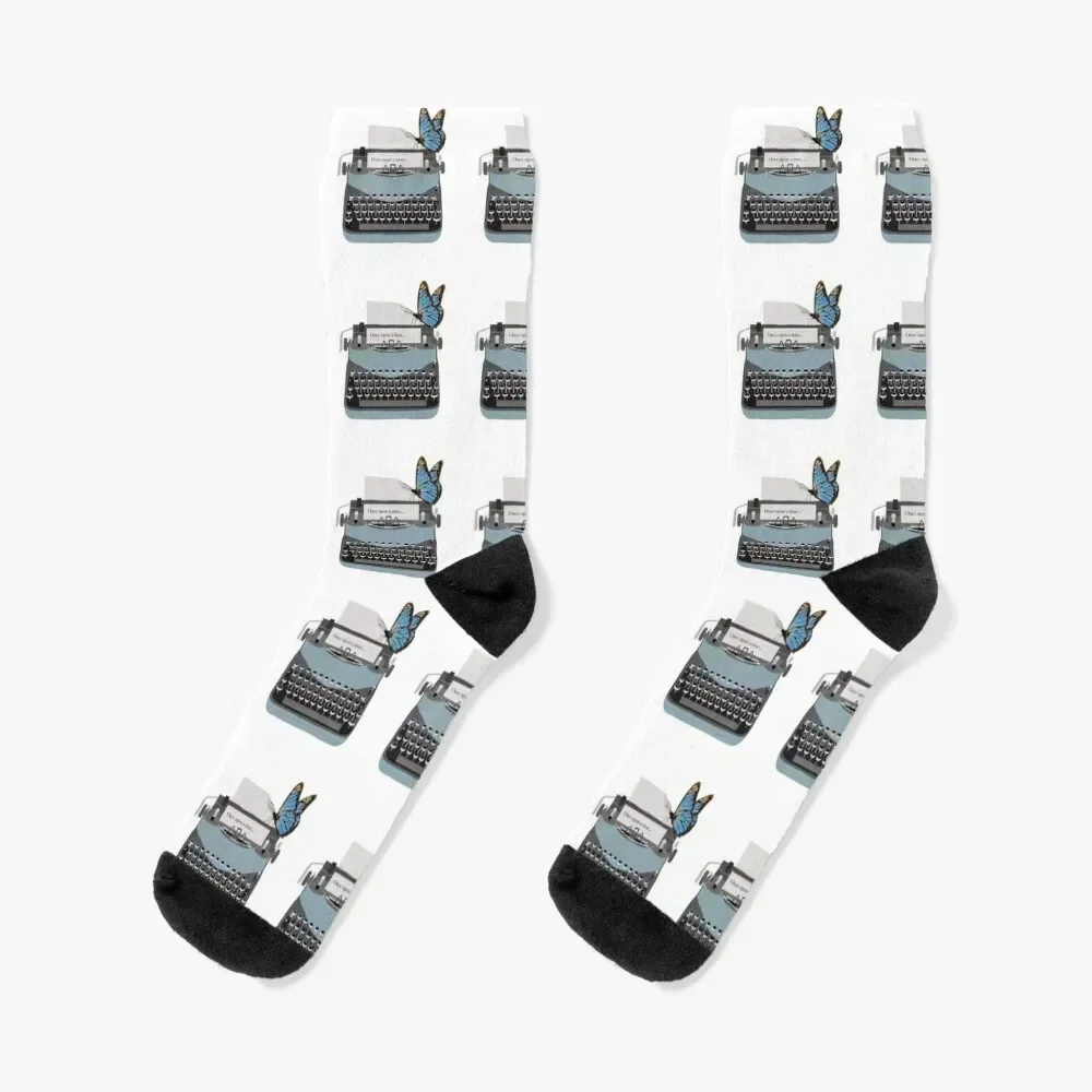 

Typewriter Socks happy new year winter gifts Thermal man winter Socks For Women Men's