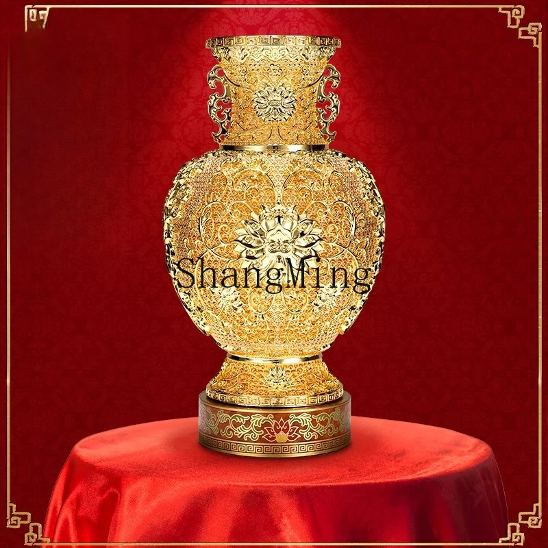 

SM Lotus Year Ruyi Vase Living Room Entrance Decorative Ornament Chinese Art High-end Ornament