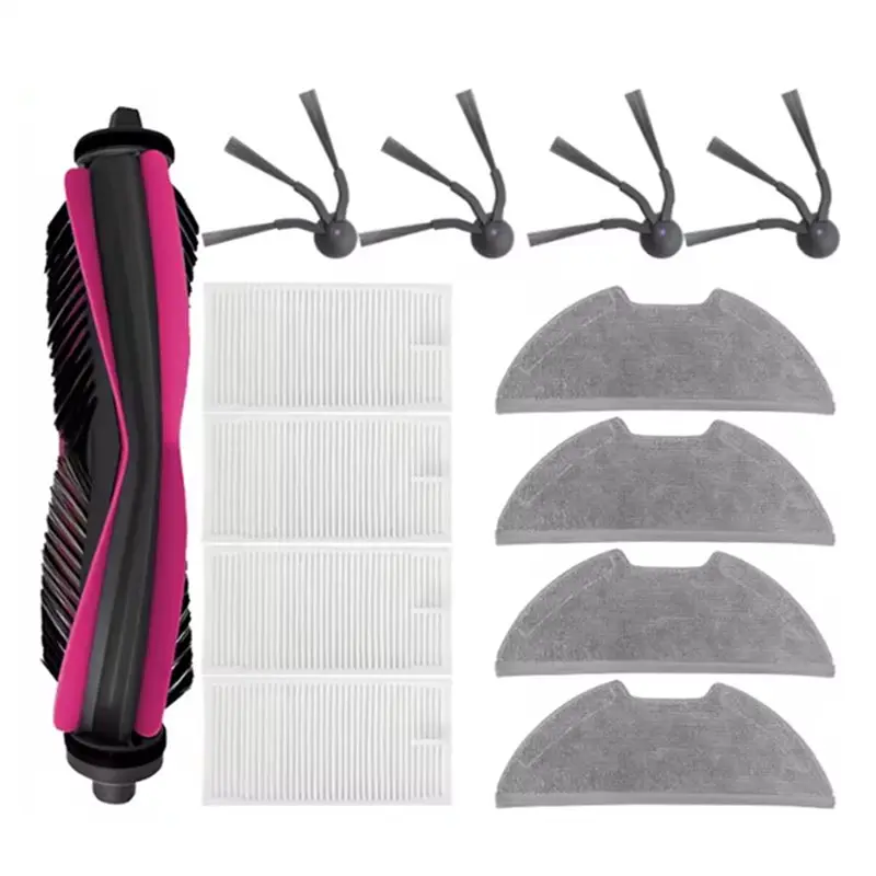 

Запасные части для пылесоса A21F, совместимые с Eureka E20 Evo Plus - основной ролик, боковая щетка, HEPA-фильтр, салфетка для влажной уборки.