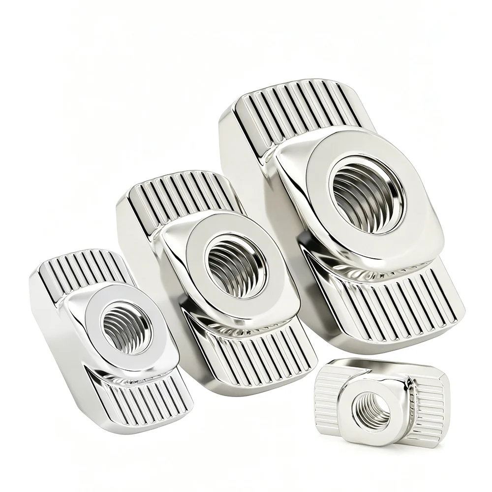 Aluminum T-Slot Profile - Sliding T Slot Nuts, M6/M8 Half