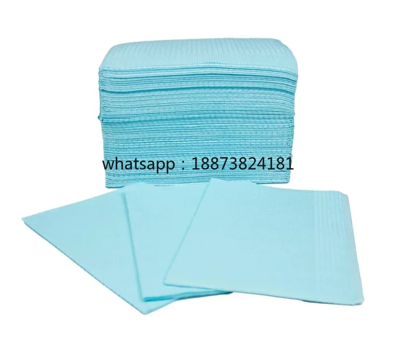 China Factory Personalized Waterproof Multi Colors 33*45CM 3 Ply Dental Bibs fast shipping