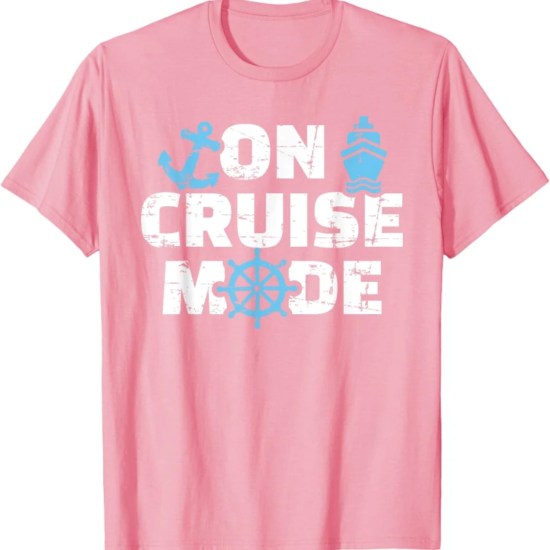 تي شيرت برسومات حروف على وضع الرحلة، تي شيرت قطني عالي الجودة بتصميم كاجوال بياقة دائرية وأكمام قصيرة عادية للجنسين، قمصان مناسبة تمامًا #5